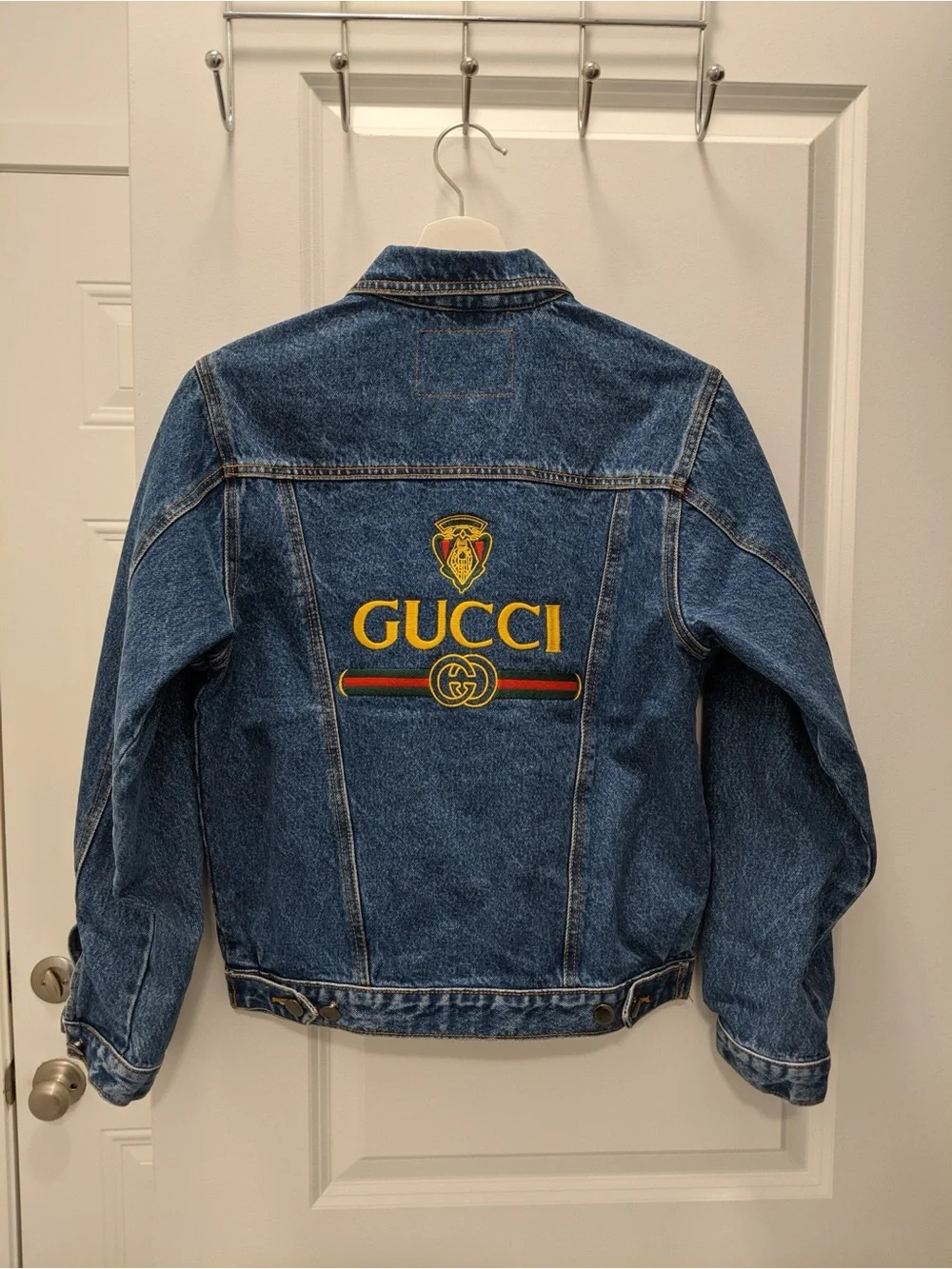 Vintage 80s Gucci Bootleg Denim Jacket - Picture 1 of 3